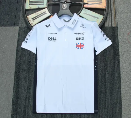 2025 McLaren T-Shirt White NO Number