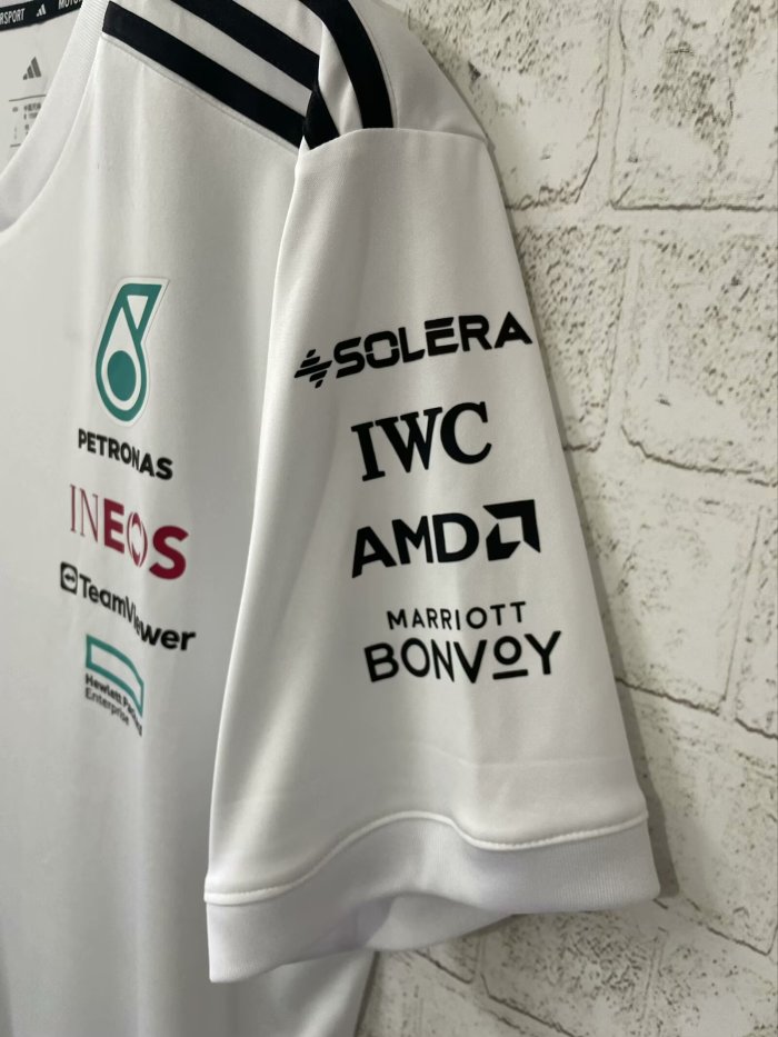 2025 Mercedes AMG Petronas T-Shirt White NO Number