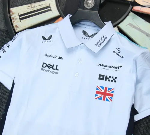 2025 McLaren T-Shirt White NO Number