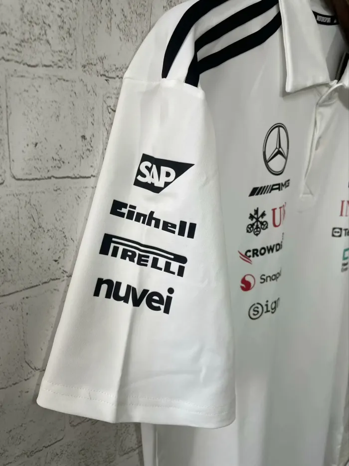 2025 Mercedes AMG Petronas Polo Shirt White