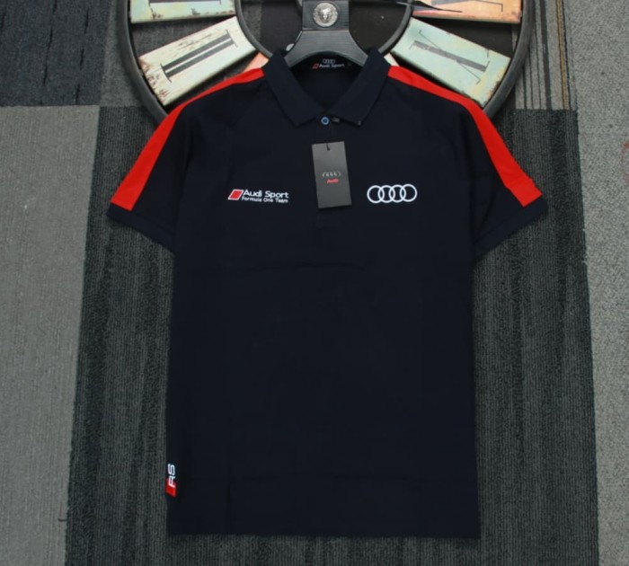 Audi Racing Polo Shirt Audi logo Black NO Number