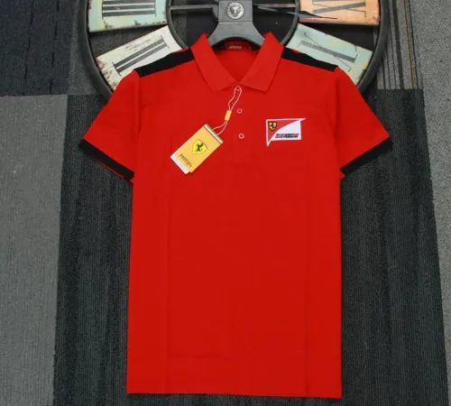 Ferrari Racing Polo Shirt Scuderia Ferrari Logo Red NO Number