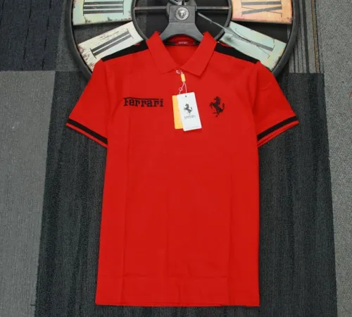 Ferrari Racing Polo Shirt Lycra Logo Red NO Number