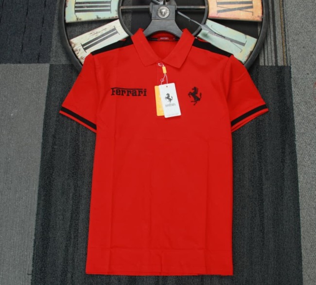 Ferrari Racing Polo Shirt Lycra Logo Red NO Number
