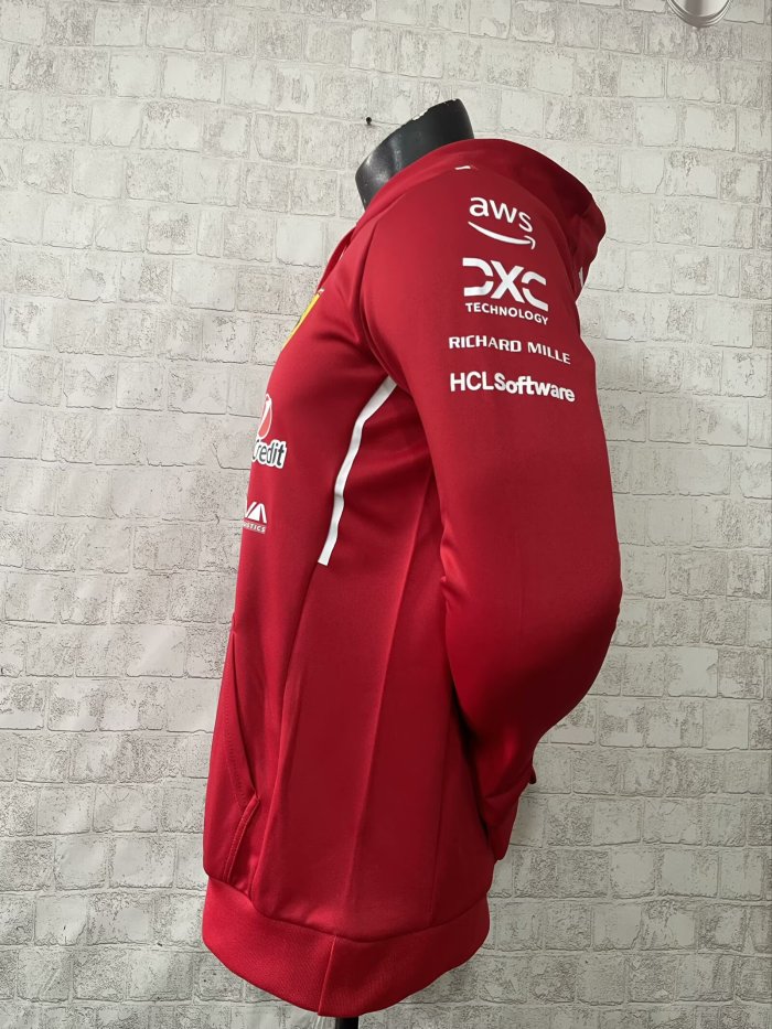 2025 Ferrari Racing Hoodie Red NO Number