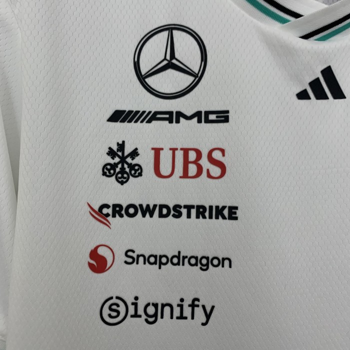 2025 Mercedes AMG T-Shirt White NO Number