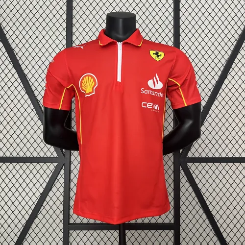 2024 Ferrari Racing Polo Shirt Red NO Number