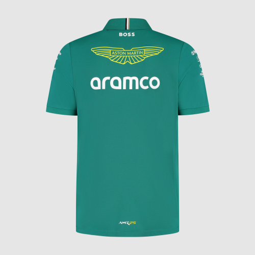 2025  Aston Martin 1/4 Zip Polo Shirt Green