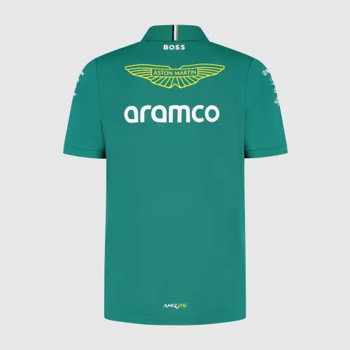 2025  Aston Martin 1/4 Zip Polo Shirt Green