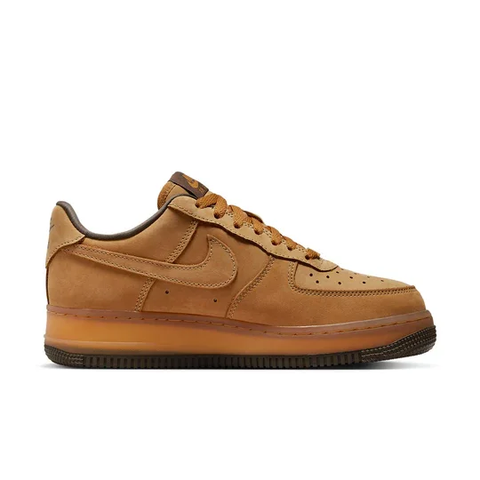 Air Force low-top Court Borough Low Children Leather Sneakers Velcro Wheat
