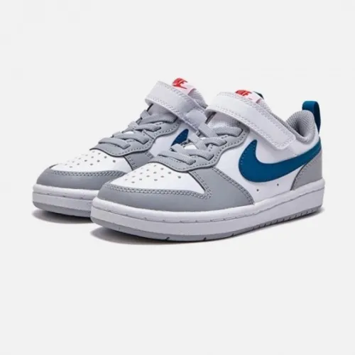 Air Force Low-top Children's Leather Sneakers Grey Blue White