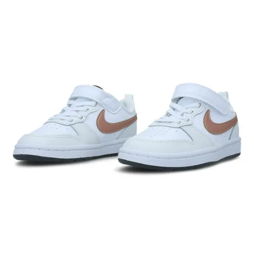 Air Force Low-top Children's Leather Sneakers White Metallic Red Bronze