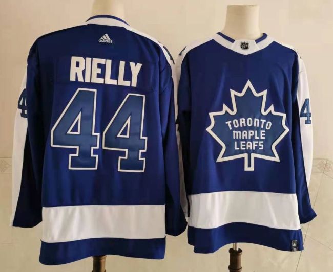 Toronto Maple Leafs Jersey Reverse Retro Blue Grey 2022 NO.44 RIELLY