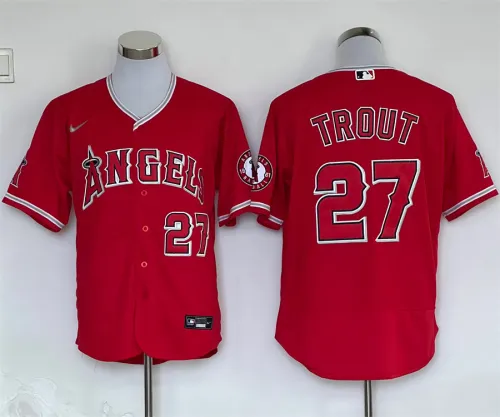 Los Angeles Angels Jersey Fan Edition Red NO.27 TROUT