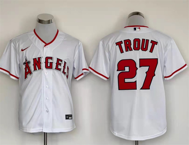 Los Angeles Angels Jersey Fan Edition White NO.27 TROUT
