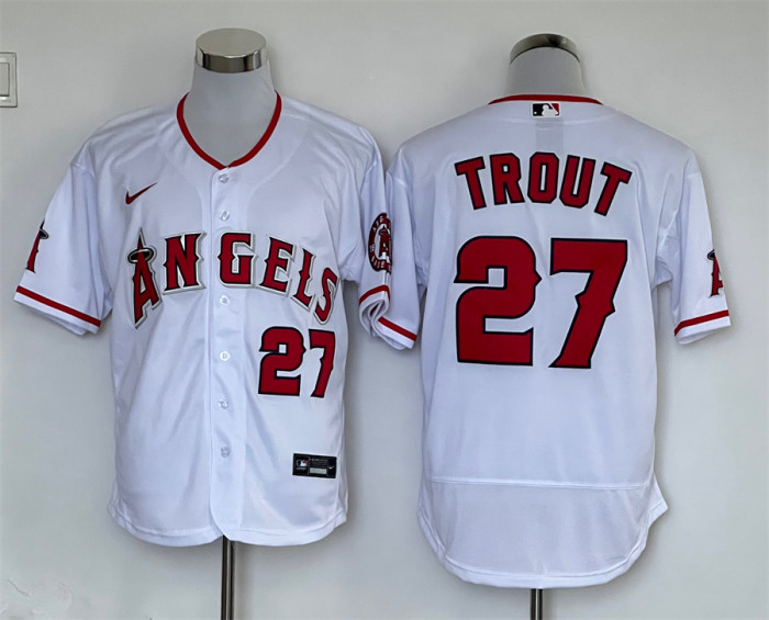 Los Angeles Angels Jersey Elite Edition White NO.27 TROUT