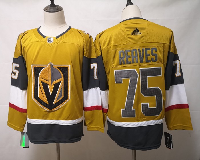 Vegas Golden Knights Home Jersey Yellow NO.75 REAVES