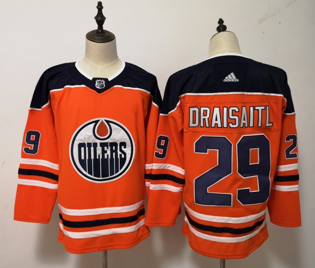 Edmonton Oilers Home Jersey Orange Blue 22/23 NO.29 DRAISAITL