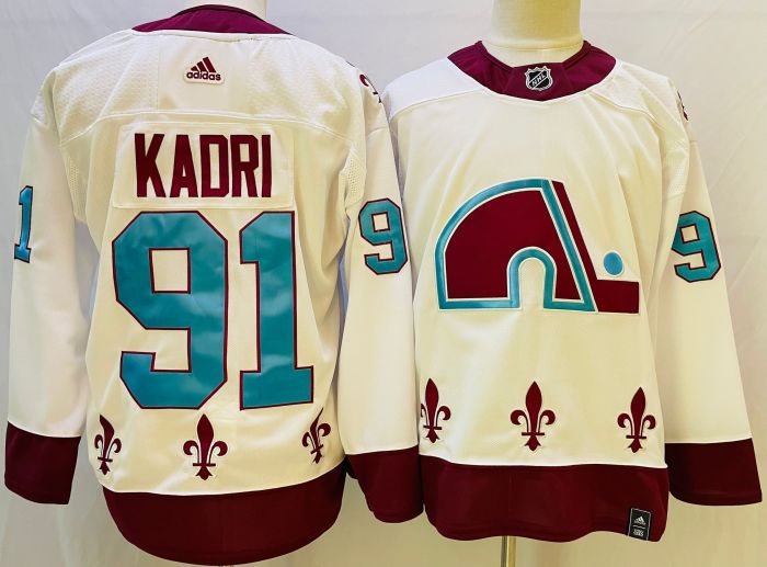 Colorado Avalanche Jersey Reverse Retro Off White 20/21 NO.91 KADRI