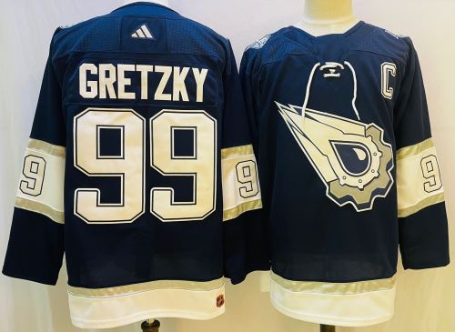 Edmonton Oilers Jersey Retro Blue White 22/23 NO.99 GRETZKY
