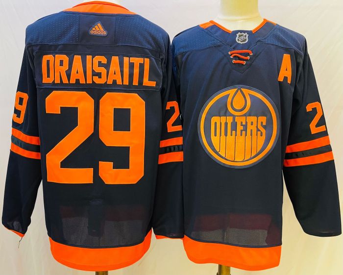 Edmonton Oilers Alternate Jersey Navy NO.29 DRAISAITL