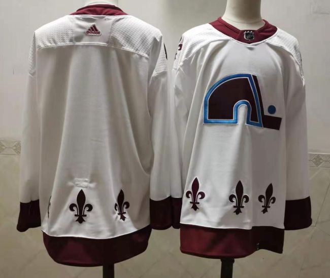 Colorado Avalanche Jersey Reverse Retro White 20/21 NO Number