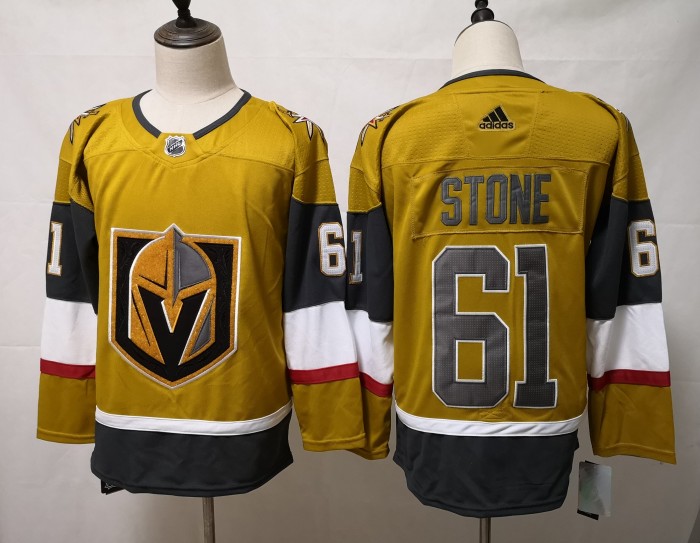 Vegas Golden Knights Home Jersey Yellow NO.61 STONE