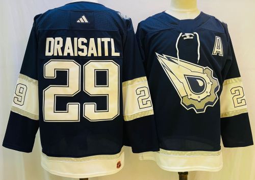 Edmonton Oilers Jersey Retro Blue White 22/23 NO.29 DRAISAITL