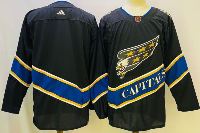 Washington Capitals 50th Anniversary Jersey Black NO Number