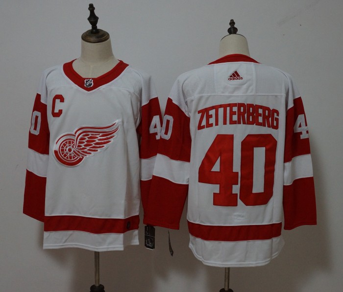 Detroit Red Wings Road Jersey White 2024 NO.40 ZETTERBERG