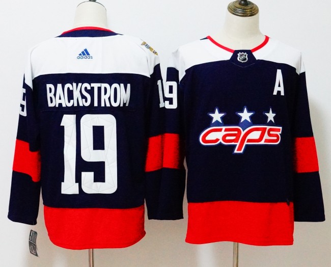 Washington Capitals 2018 Stadium Series Jersey Navy Red NO.19 BACKSTROM