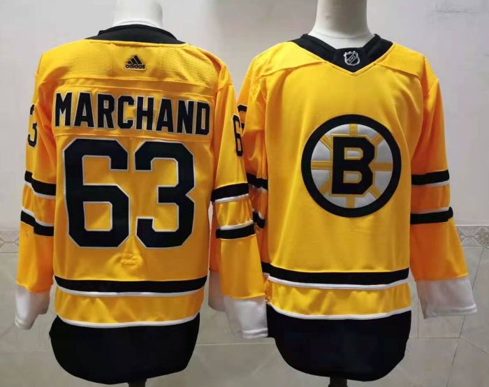 Boston Bruins Jersey Special Edition Yellow 20/21 NO.63 MARCHAND