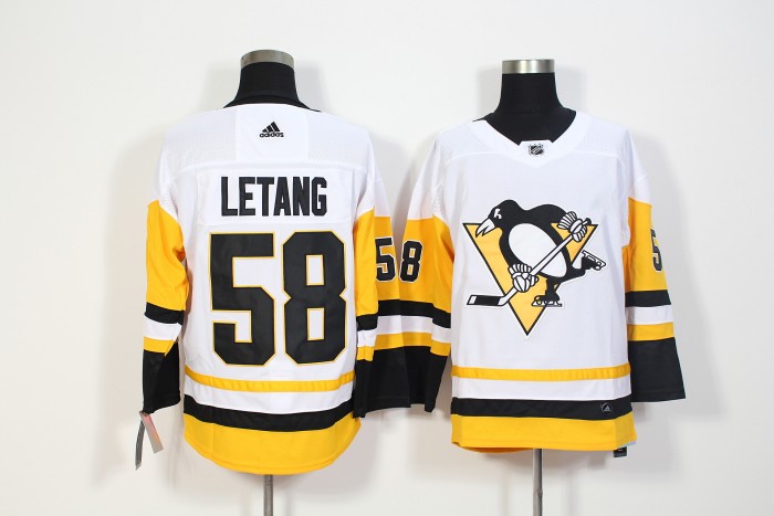 Pittsburgh Penguins Home Jersey White NO.58 LETANG