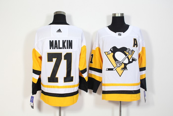 Pittsburgh Penguins Home Jersey White NO.71 MALKIN