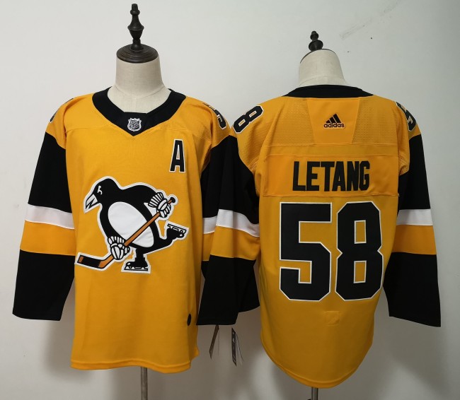 Pittsburgh Penguins  Breakaway Player Jersey Yellow NO.58 LETANG