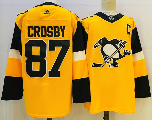 Pittsburgh Penguins  Breakaway Player Jersey Yellow NO.87 CROSBY