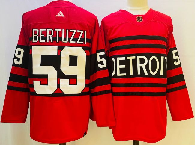Detroit Red Wings Reverse Retro Replica Jersey Red NO.59 BERTUZZI