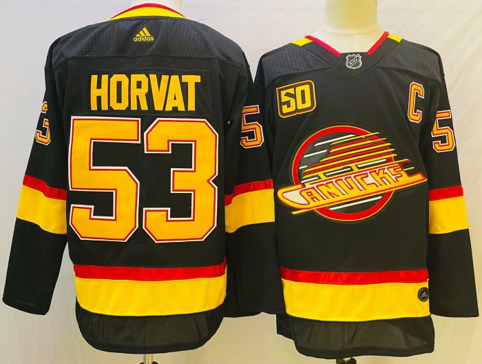 Vancouver Canucks Jersey Retro Black NO.53 HORBAT