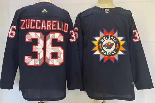 Minnesota Wild Retro Jersey Black NO.36 ZUCCARELLD