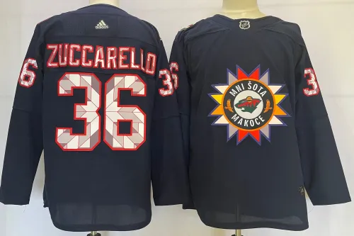 Minnesota Wild Retro Jersey Black NO.36 ZUCCARELLD