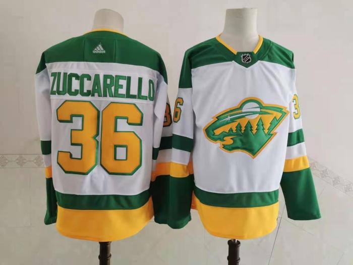 Minnesota Wild 2023/24 Premier Breakaway Jersey White NO.36 ZUCCARELLD