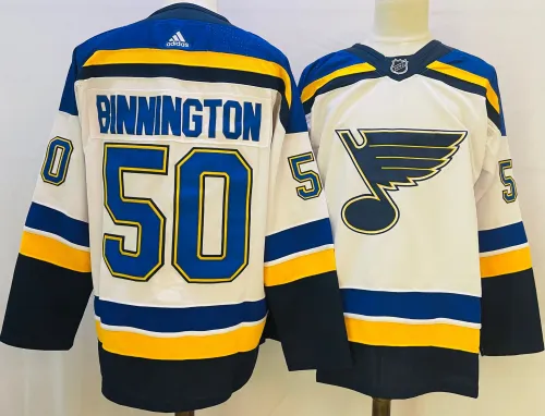 St. Louis Blues Home Breakaway Player Jersey White NO.50 BINNINGTON