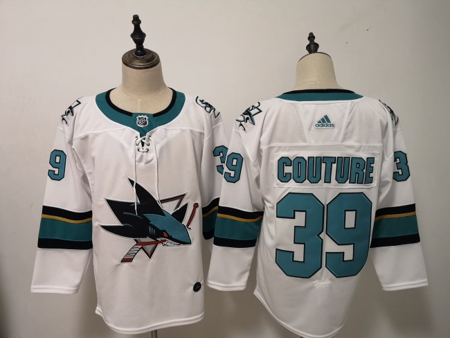 San Jose Sharks Alternate Player Jersey White NO.39 COUTURE