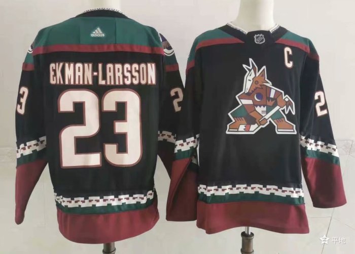 Arizona Coyotes 18/19 Home Breakaway Jersey Black NO.23 EKMAN-LRRSSON