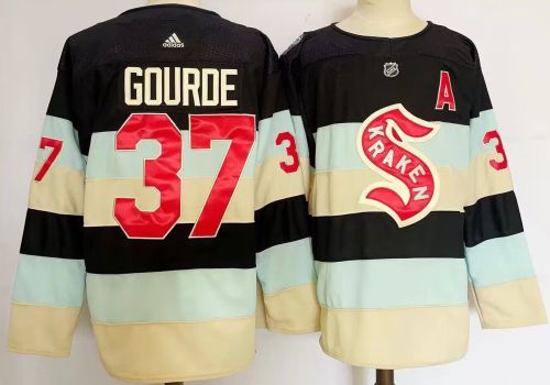 Seattle Kraken 2024 Winter Classic Player Jersey Off White NO.37 GOURDE