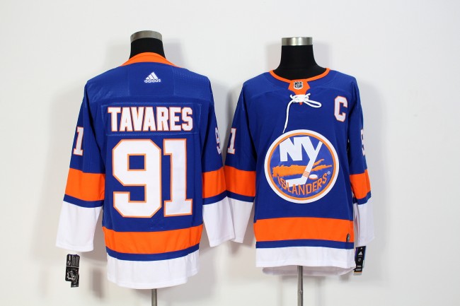 New York Islanders Home Breakaway Player Jersey Blue NO.91 TAVARES