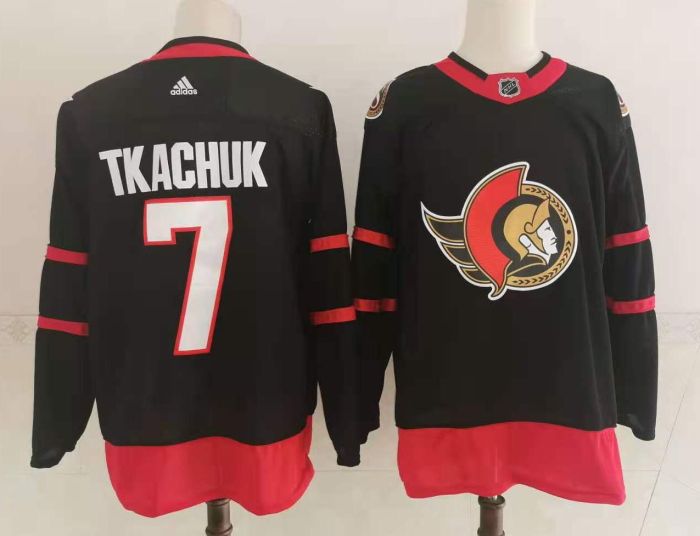 Ottawa Senators 20/21 Reverse Retro Jersey Black NO.7 TKACHUK