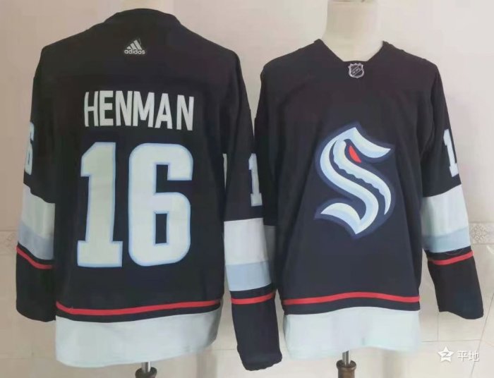 Seattle Kraken Away Player Jersey Navy NO.16 HENMAN
