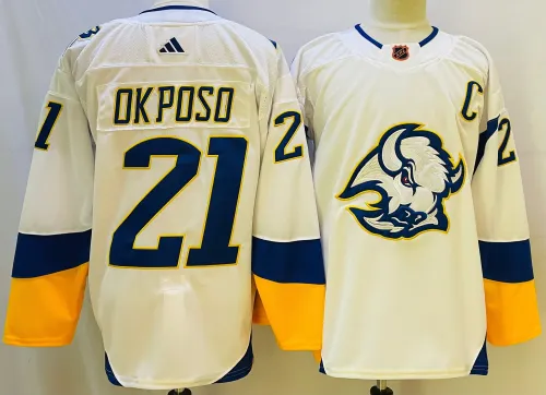 Buffalo Sabres Jersey Reverse Retro White NO.21 OK POSO
