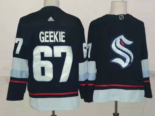Seattle Kraken Away Player Jersey Navy NO.67 GEEKIN